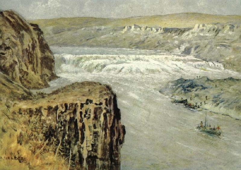 unknow artist Lewis and Clark at the Great falls of the missouri Germany oil painting art